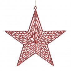 Χριστουγεννιάτικo Διακοσμητικό Αστέρι Οροφής Κόκκινο (30cm)